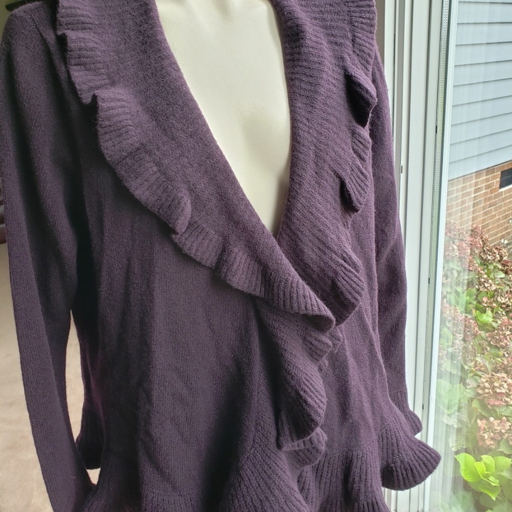 SOLD****Ralph Lauren Knit Ruffle Sweater